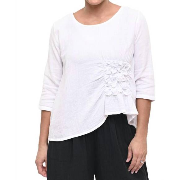 Tulip Clothing Olga  Womens 3/4 Sleeve Top in Seaglass main image 0